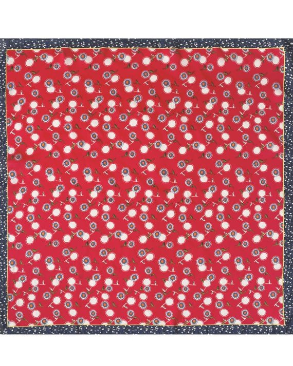 Radiant Oceana Red Satin Hair Scarf - Drape Pakistan