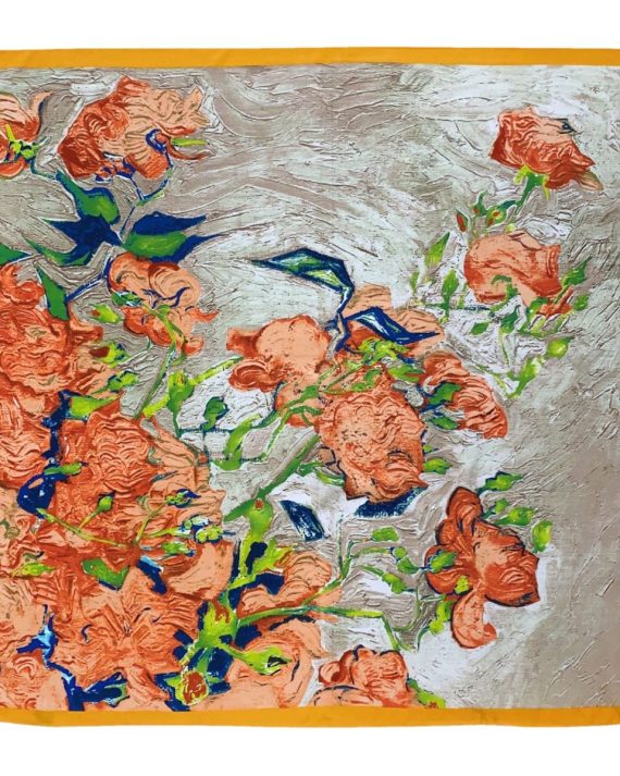 Majestic Orange Clay Head Scarf - Drape Pakistan