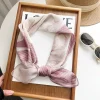 Graceful Orientel Pink Satin Hair Scarf - Drape Pakistan