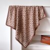 Luxe Pinkish Tan Printed Silk Scarf - Drape Pakistan