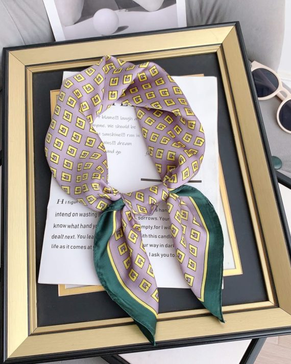 Classic Purple Dragon Satin Hair Scarf - Drape Pakistan
