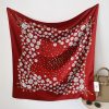 Signature Red Contrast Head Scarf - Drape Pakistan