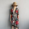 Opulent Rose Bronco Silk Cape Shawl - Drape Pakistan