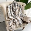 Radiant Rosy Butter White Printed Silk Scarf - Drape Pakistan