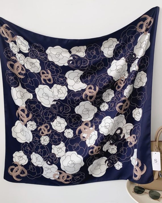 Exquisite Royal Blue Head Scarf - Drape Pakistan