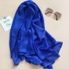 Timeless Sapphire Blue Classic Silk Scarf - Drape Pakistan
