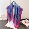 Radiant Scampi Blue Satin Hair Scarf - Drape Pakistan