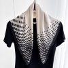 Majestic Seed White Satin Hair Scarf - Drape Pakistan