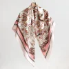 Exclusive Selmon Pink Square Scarf 130x130 - Drape Pakistan