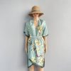 Classic Shadow Green Silk Cape Shawl - Drape Pakistan