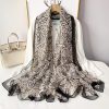 Classic Ship Grey Printed Chiffon Scarf - Drape Pakistan