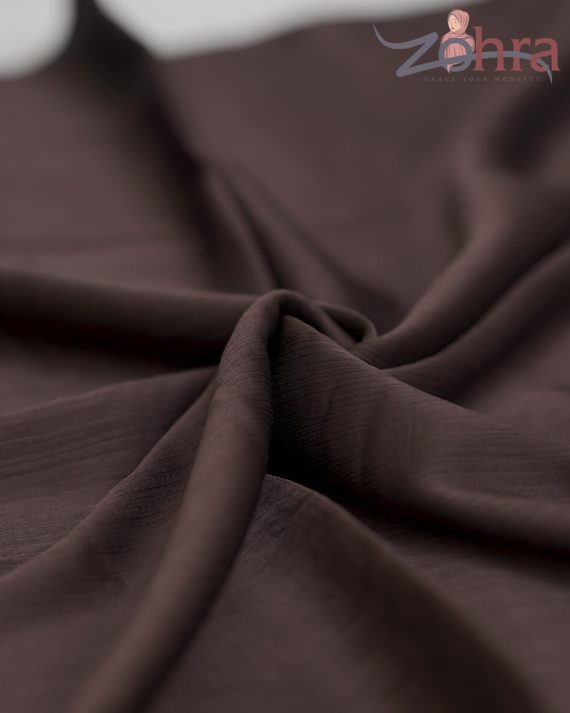 Luxe Silk Cater Brown Hijab - Drape Pakistan