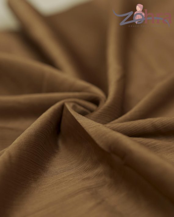 Exquisite Silk Dull Brown Hijab - Drape Pakistan