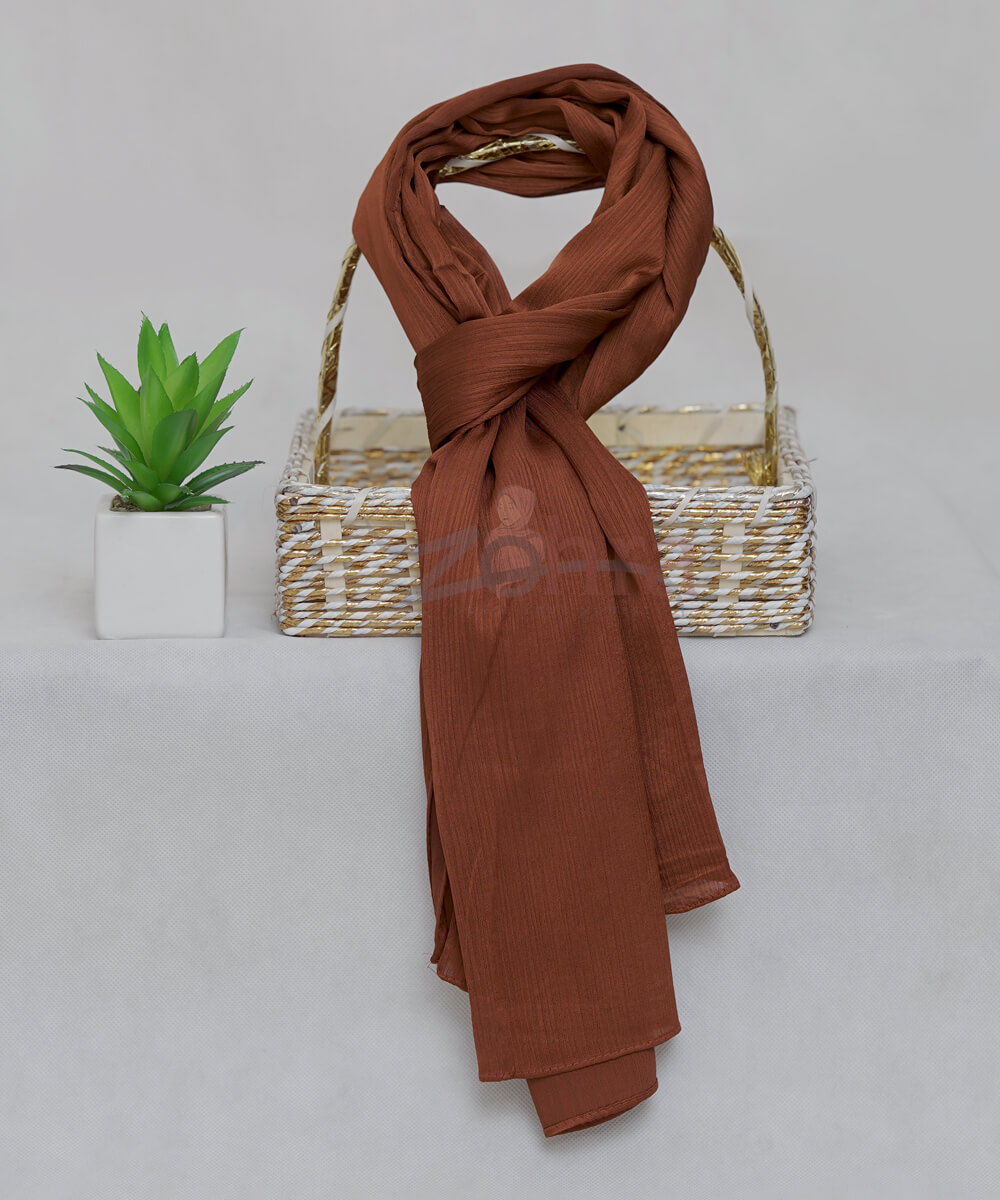 Timeless Silk Pickled Bean Hijab - styled on model