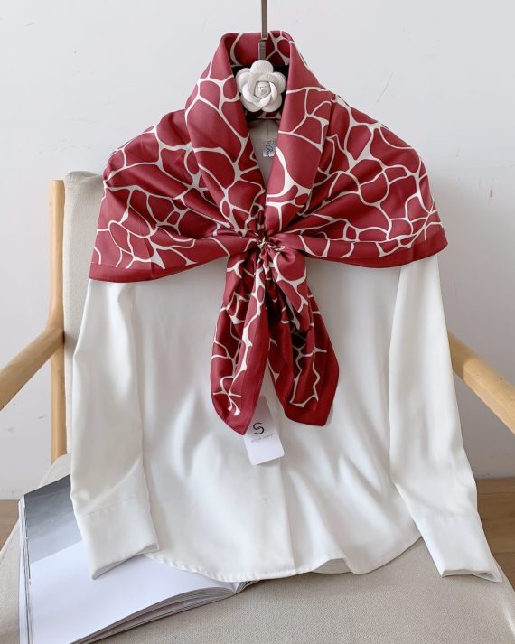 Radiant St Tropaz Red Head Scarf - Drape Pakistan