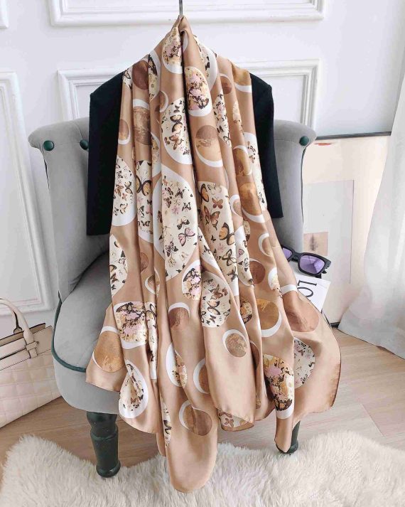 Timeless Spicy Mix Printed Silk Scarf - Drape Pakistan