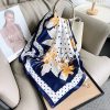 Luxe Stratos Blue Satin Hair Scarf - Drape Pakistan