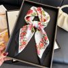 Elegant Sundown White Satin Hair Scarf - Drape Pakistan