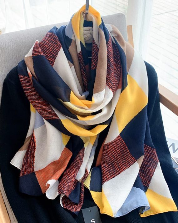 Exclusive Sunglow Printed Cotton Scarf - Drape Pakistan