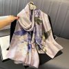 Exclusive Sweden Pink Printed Silk Scarf - Drape Pakistan