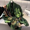 Chic USMC Green Printed Silk Scarf - Drape Pakistan