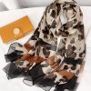 Timeless Vanilla Printed Chiffon Scarf - Drape Pakistan