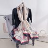 Signature Venetian Pink Printed Silk Scarf - Drape Pakistan