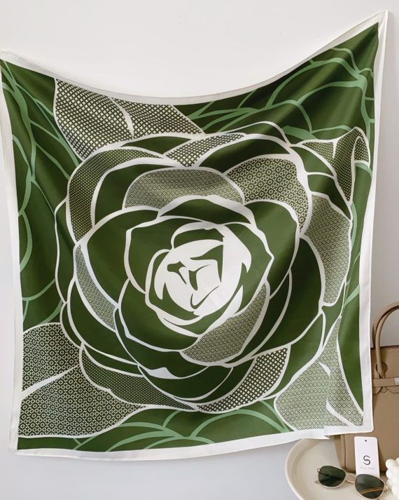 Sophisticated Verdun Green Head Scarf - Drape Pakistan