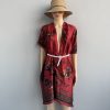 Premium Vivid Burgundy Silk Cape Shawl - Drape Pakistan