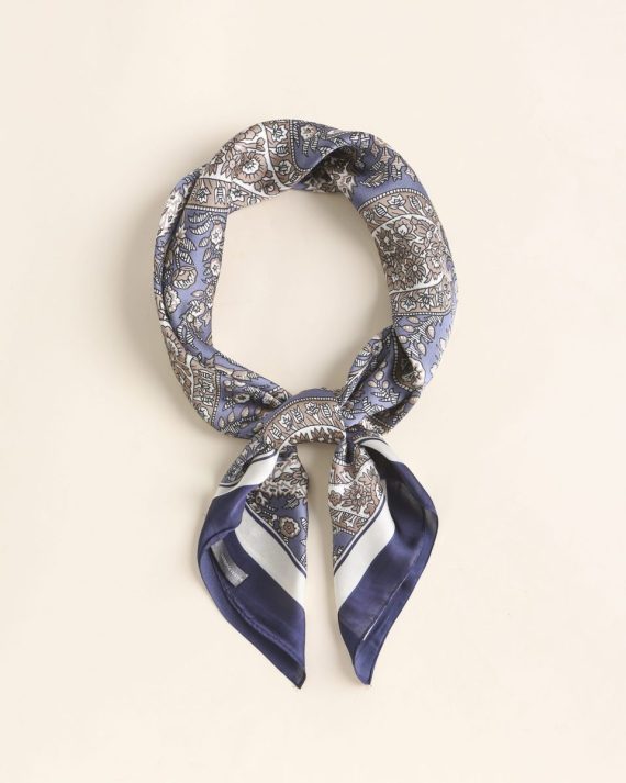 Graceful Waikawa Gray Satin Hair Scarf - Drape Pakistan