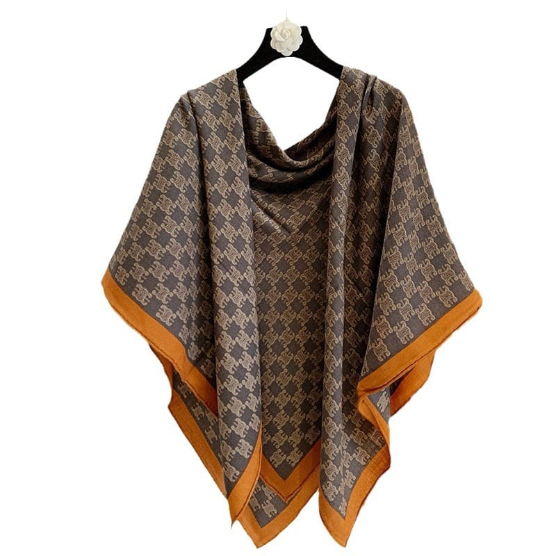 Timeless Wizard Grey Printed Silk Scarf - fabric close-up