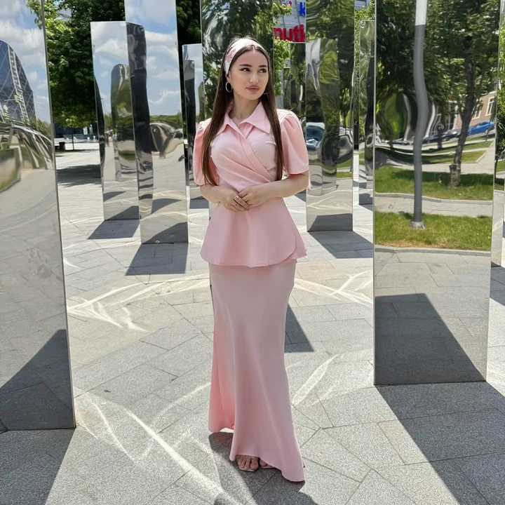 Pink Polo Knit Dress Co-Ord Set